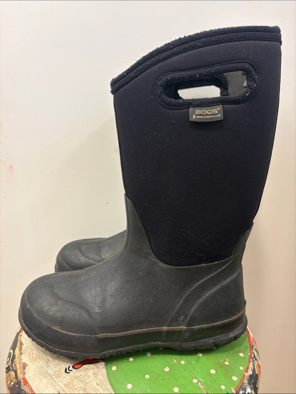 Bogs Kids Black Waterproof Tall Rain Boots - Picture 3 of 6
